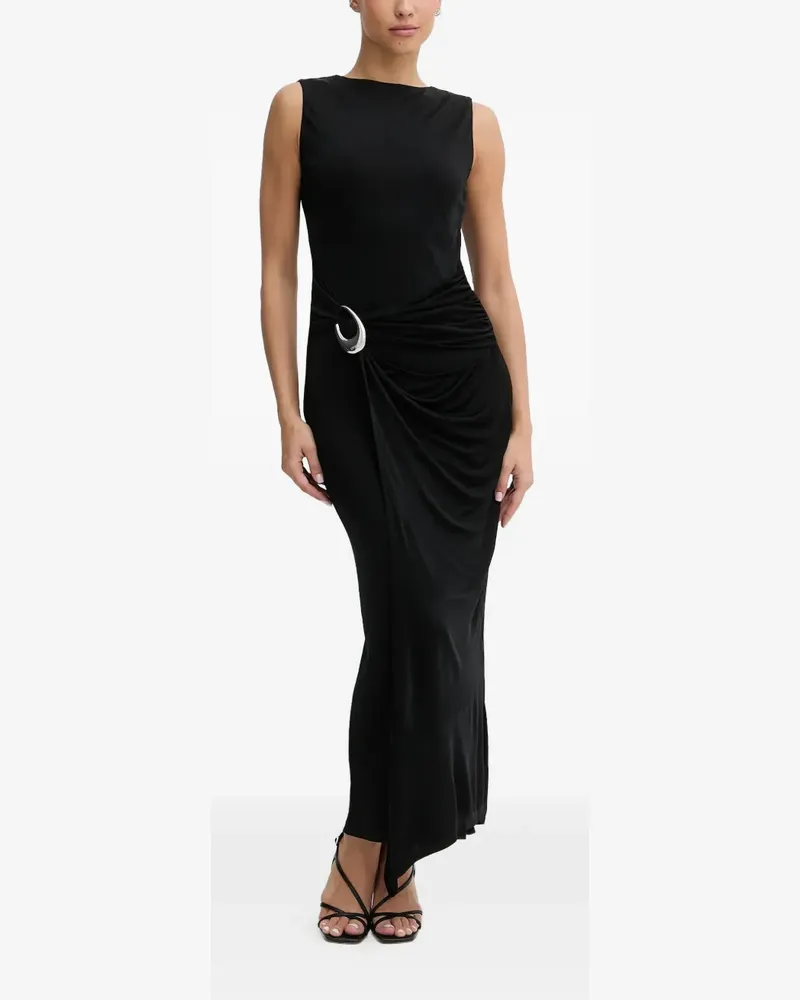 HUGO BOSS Nastasiel ring-detail maxi dress - Schwarz Schwarz
