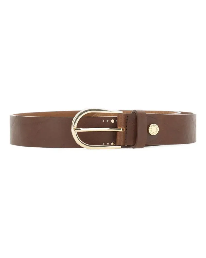 Gianni Chiarini studded round buckle leather belt - Braun Braun