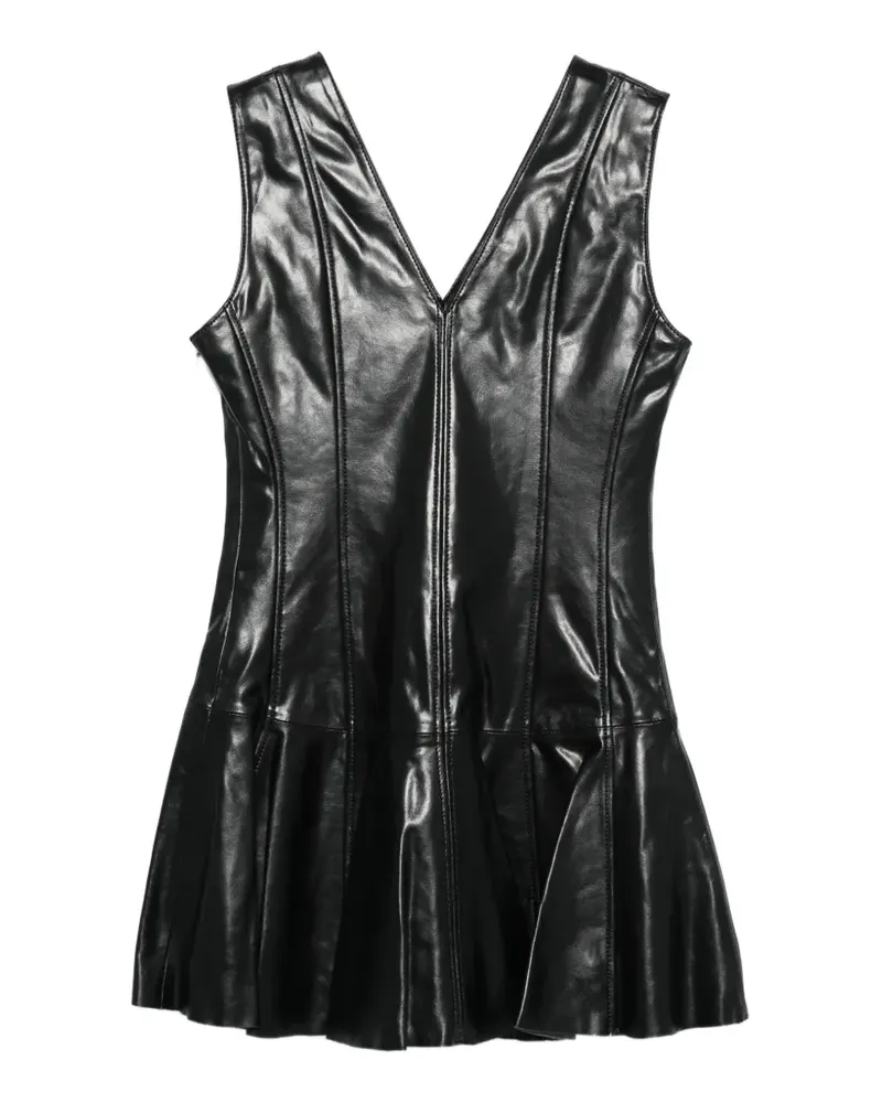 Ganni A-line mini dress - Schwarz Schwarz