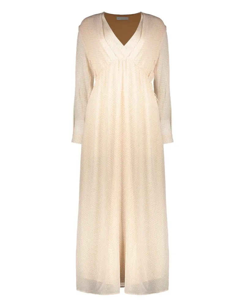 Fabiana Filippi Maxikleid mit Krepp-Textur - Rosa Rosa