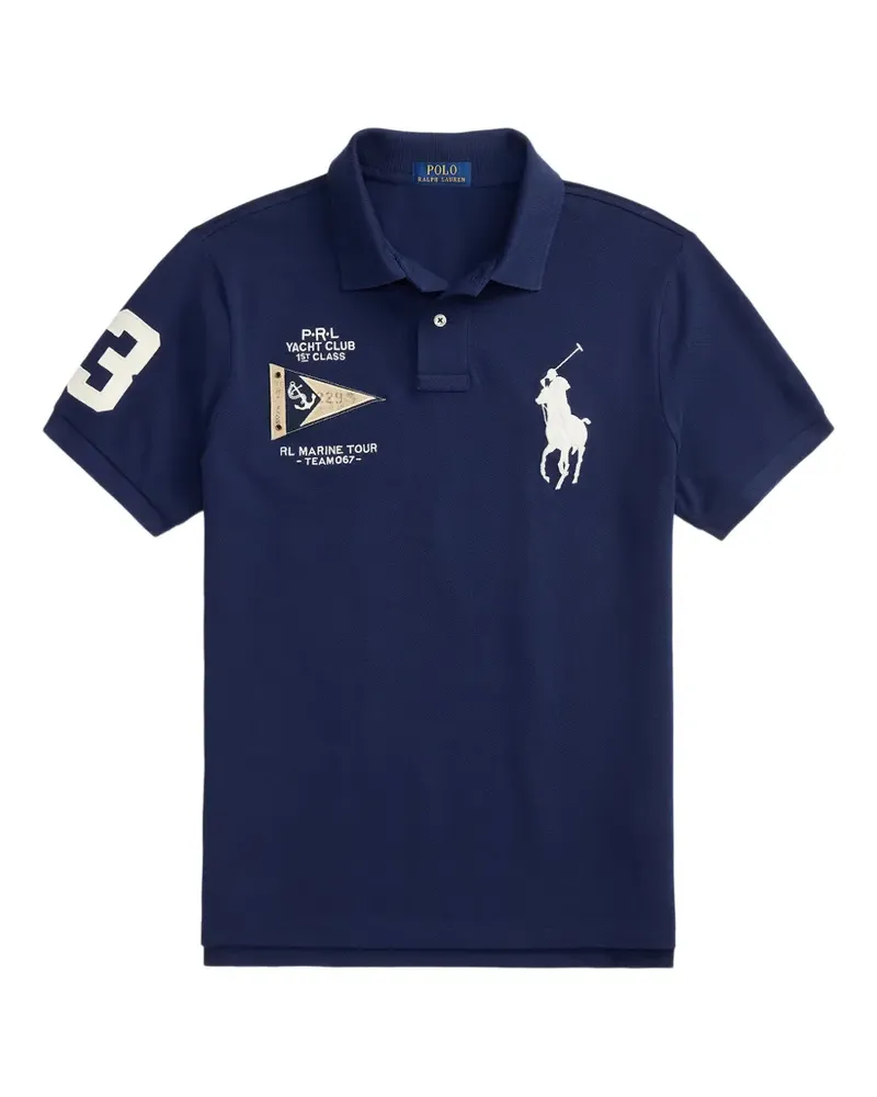 Ralph Lauren Poloshirt mit Logo-Patch - Blau Blau