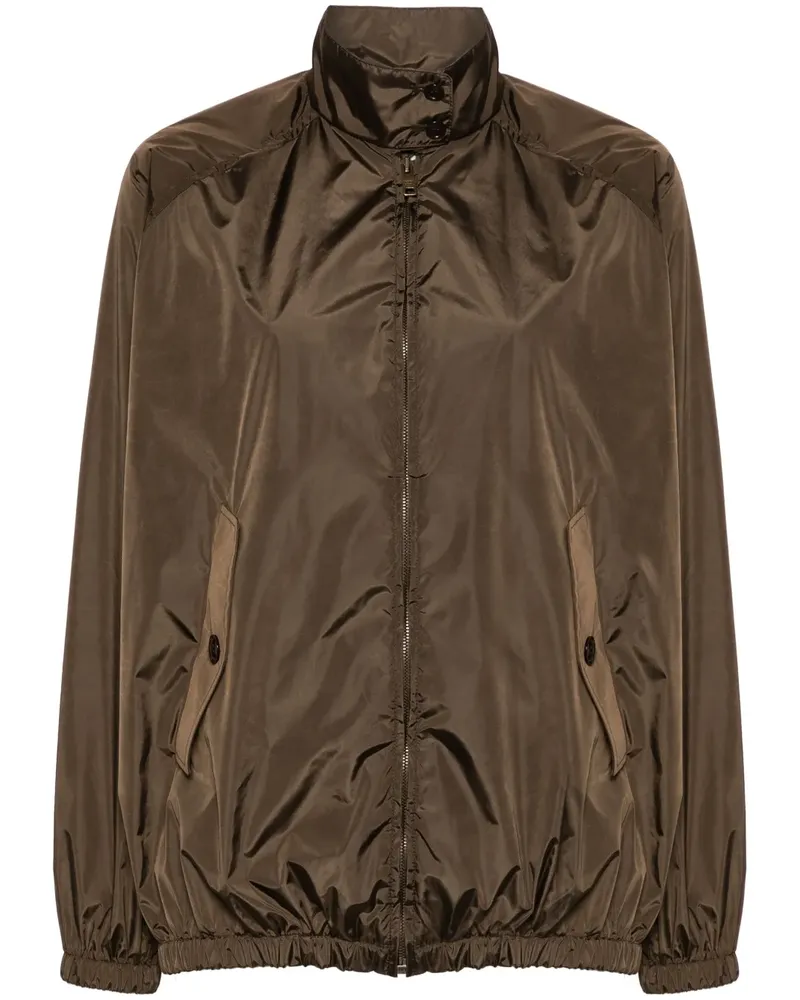 Prada Leichte Jacke mit emailliertem Triangel-Logo - Braun Braun