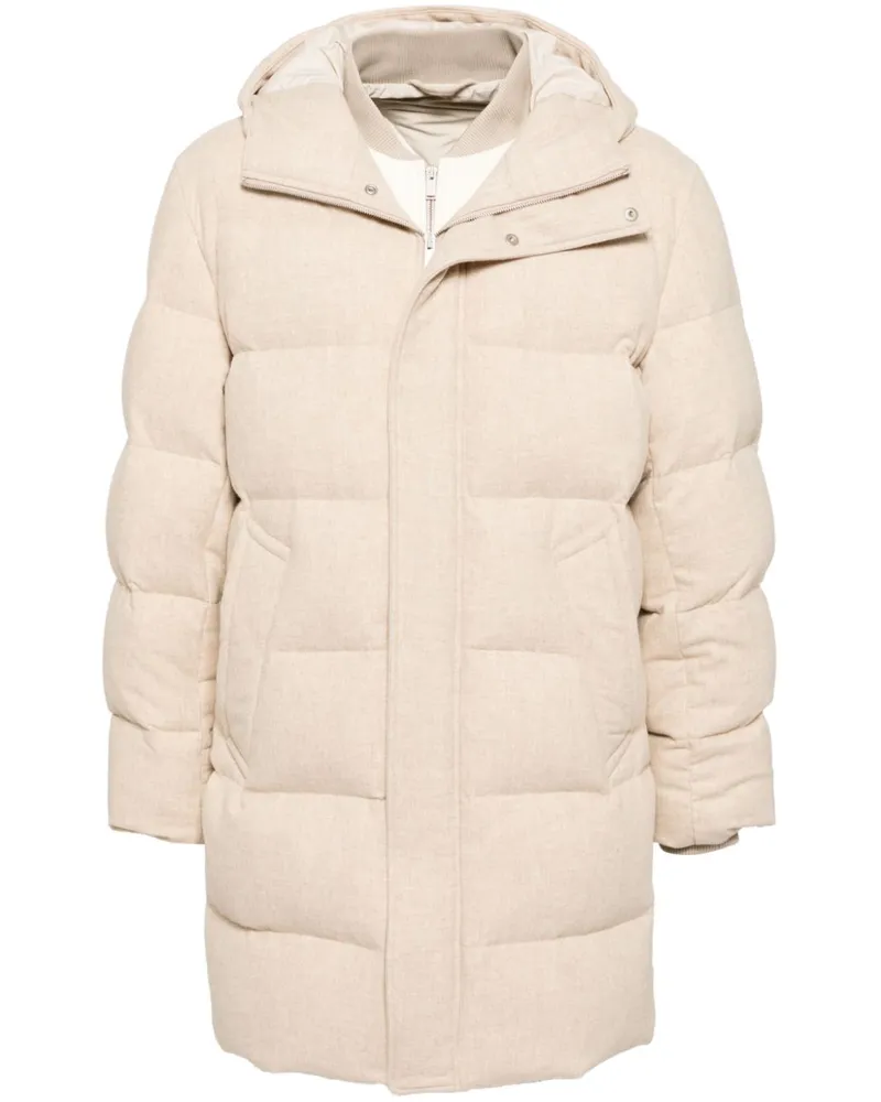 LARDINI Steppjacke im Layering-Look - Nude Nude