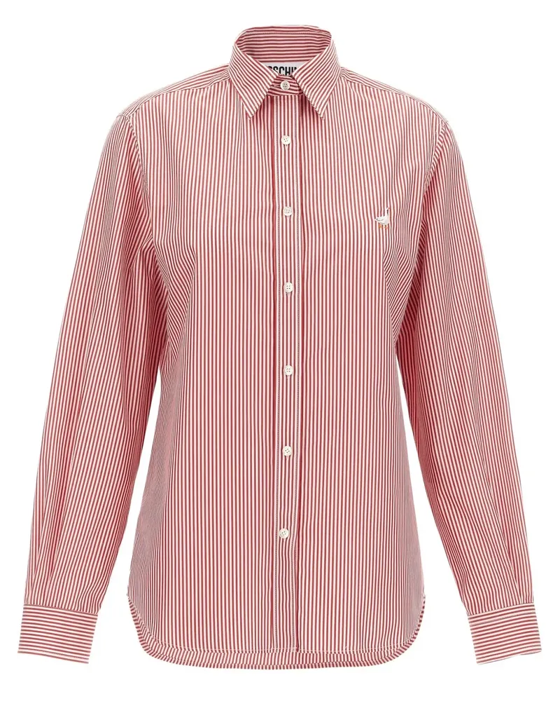 Moschino Hemd mit Oca-Stickerei - Rot Rot