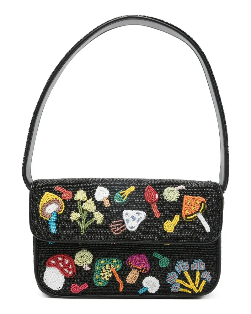 STAUD Tommy beaded shoulder bag - Schwarz Schwarz