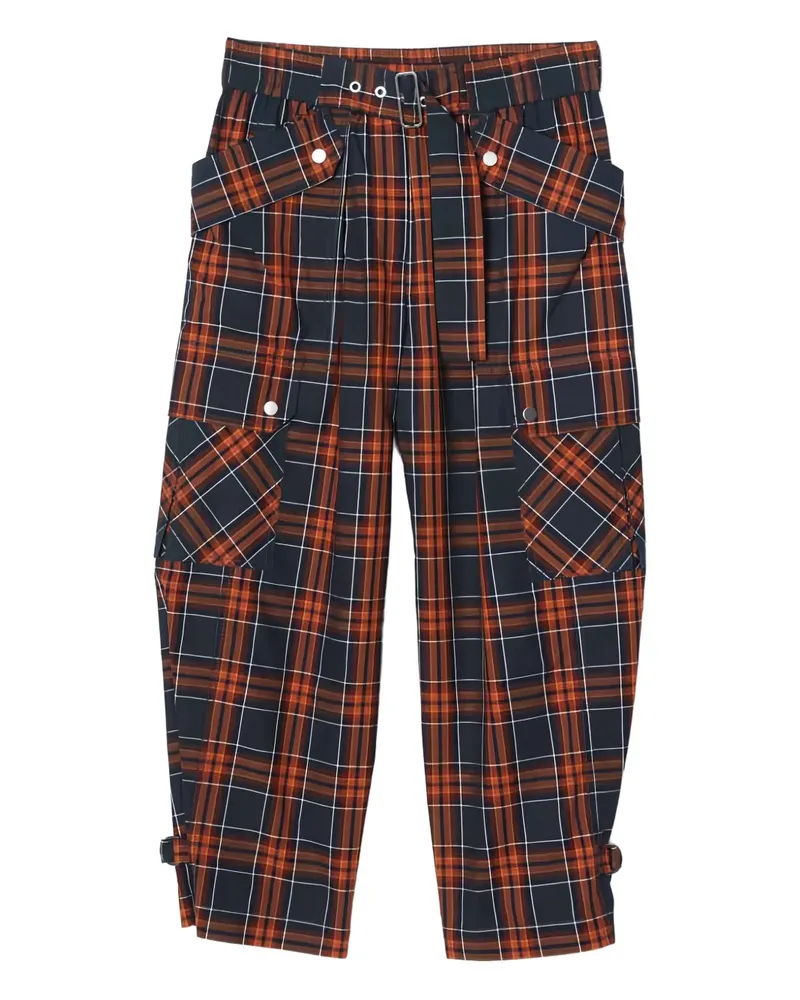 3.1 phillip lim Karierte Cropped-Hose - Rot Rot