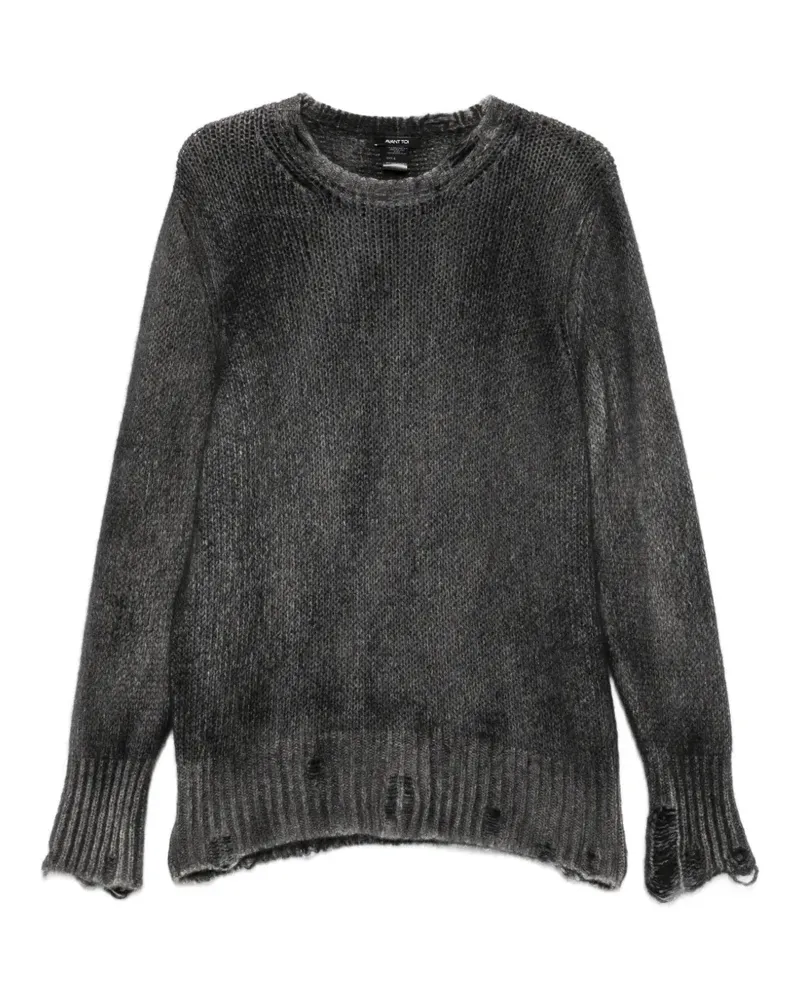 Avant Toi distressed spray-effect sweater - Grau Grau