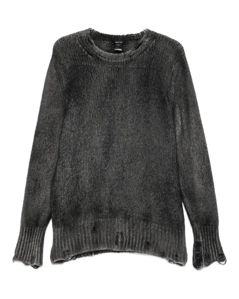 Avant Toi distressed spray-effect sweater - Grau Grau