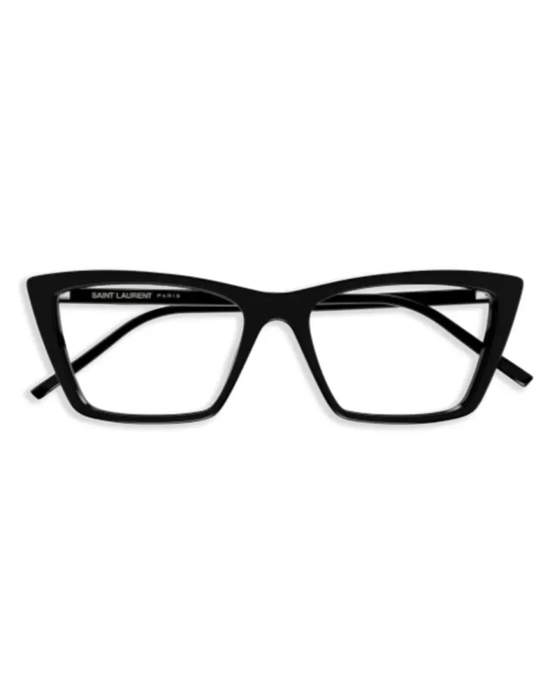 Saint Laurent Schmale Mica Brille - Schwarz Schwarz