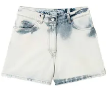 Jeans-Shorts mit Bleach-Effekt - Blau