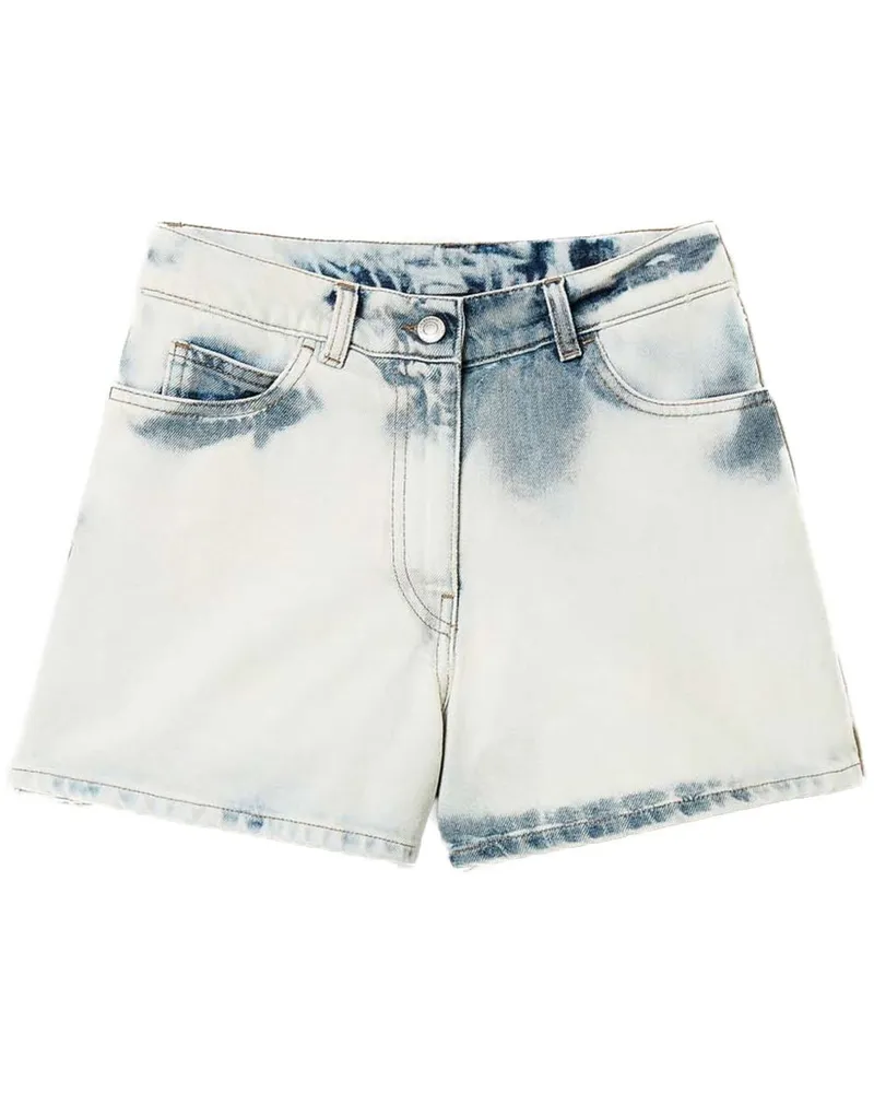 Twin-Set Jeans-Shorts mit Bleach-Effekt - Blau Blau