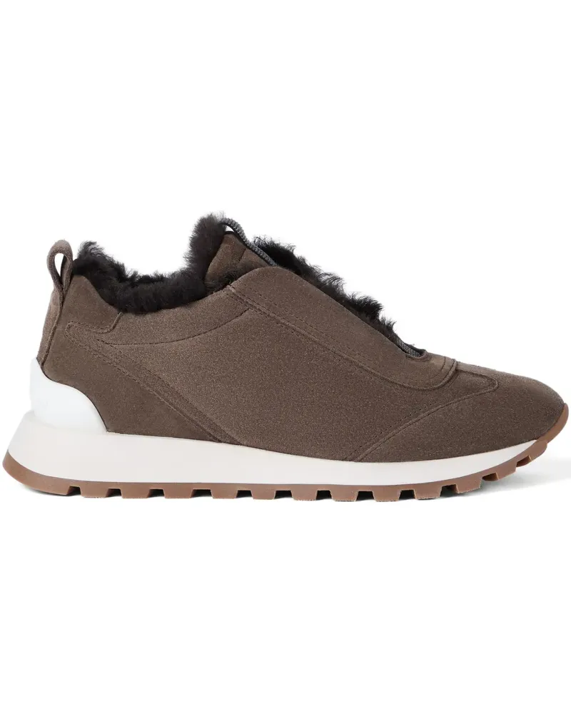 Brunello Cucinelli Sneakers mit Monili-Detail - Braun Braun