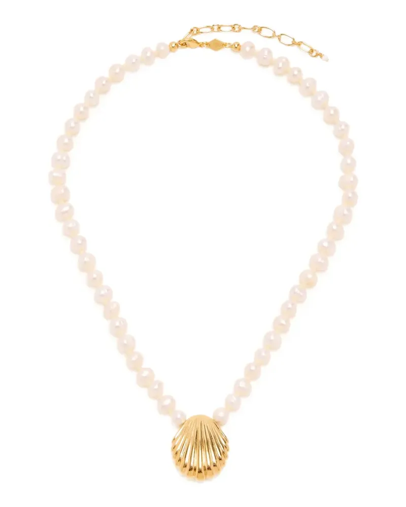 Anni Lu pearl shell necklace - Gold Gold