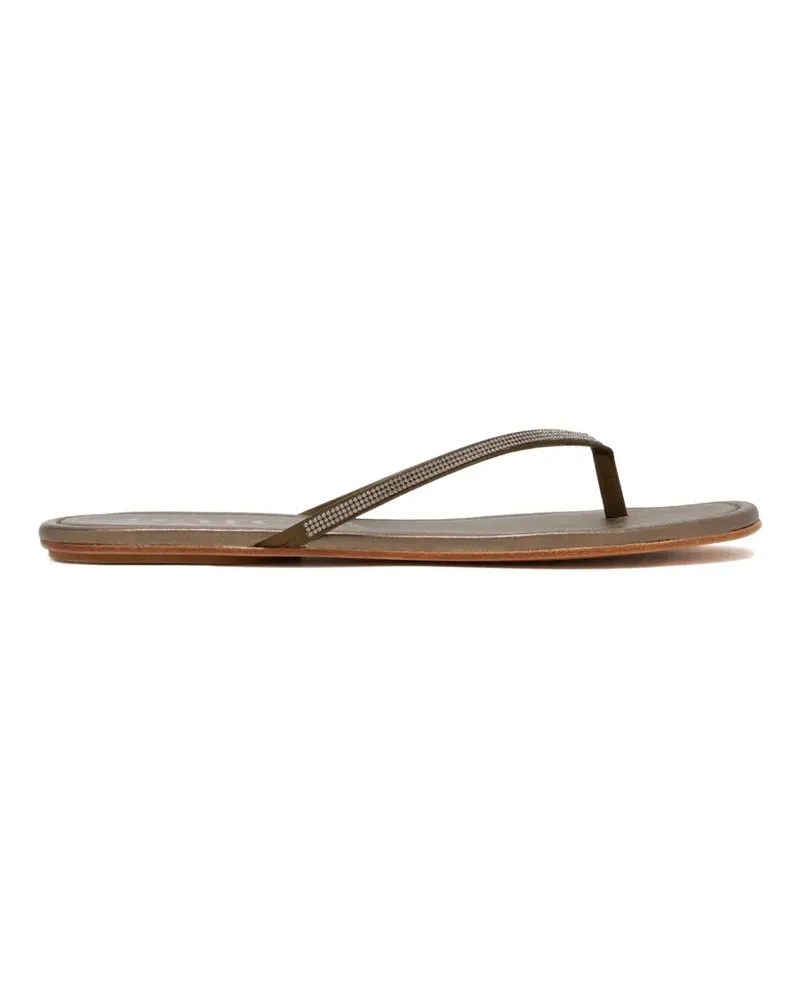 Pedro Garcia Panabel Flip-Flops mit Strass - Braun Braun