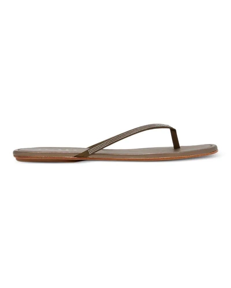 Pedro Garcia Panabel Flip-Flops mit Strass - Braun Braun