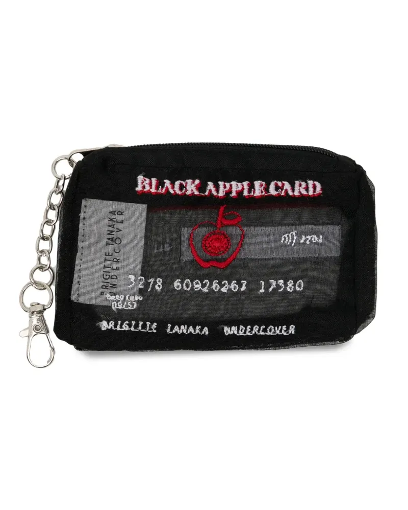 Undercover x Brigitte Tanaka embroidered wallet - Schwarz Schwarz