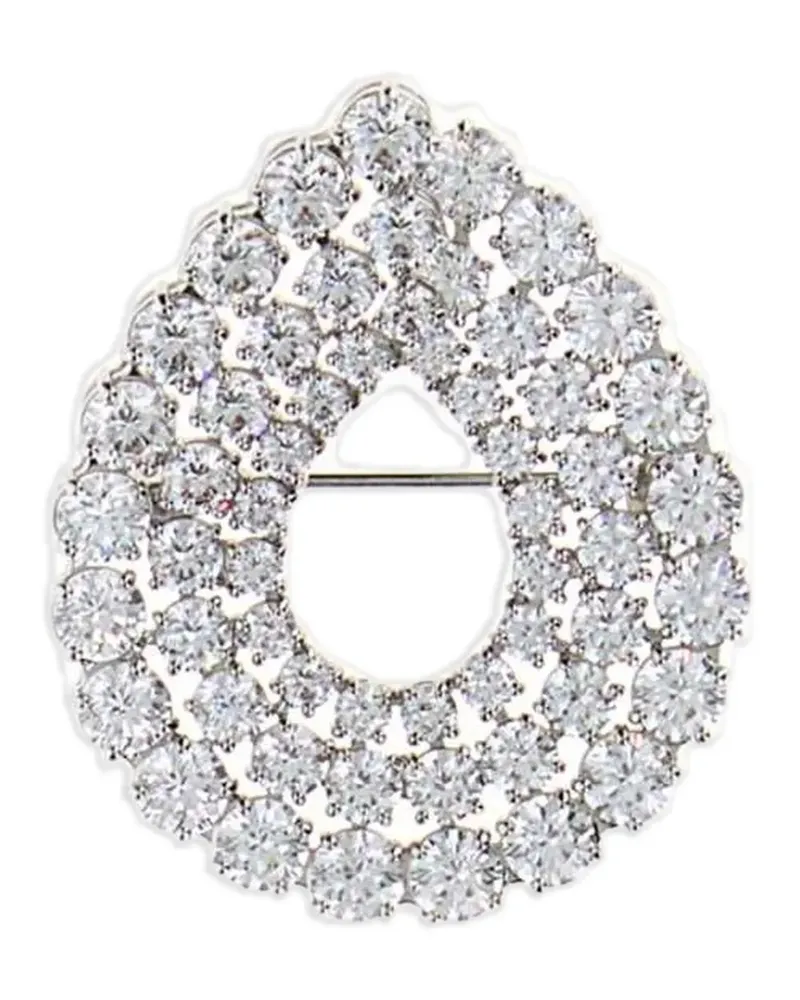 Swarovski Matrix Brosche - Silber Silber