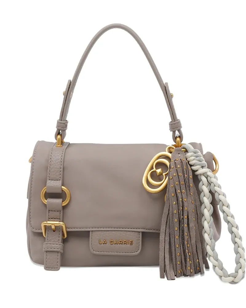 LA CARRIE Atena tassel tote bag - Nude Nude