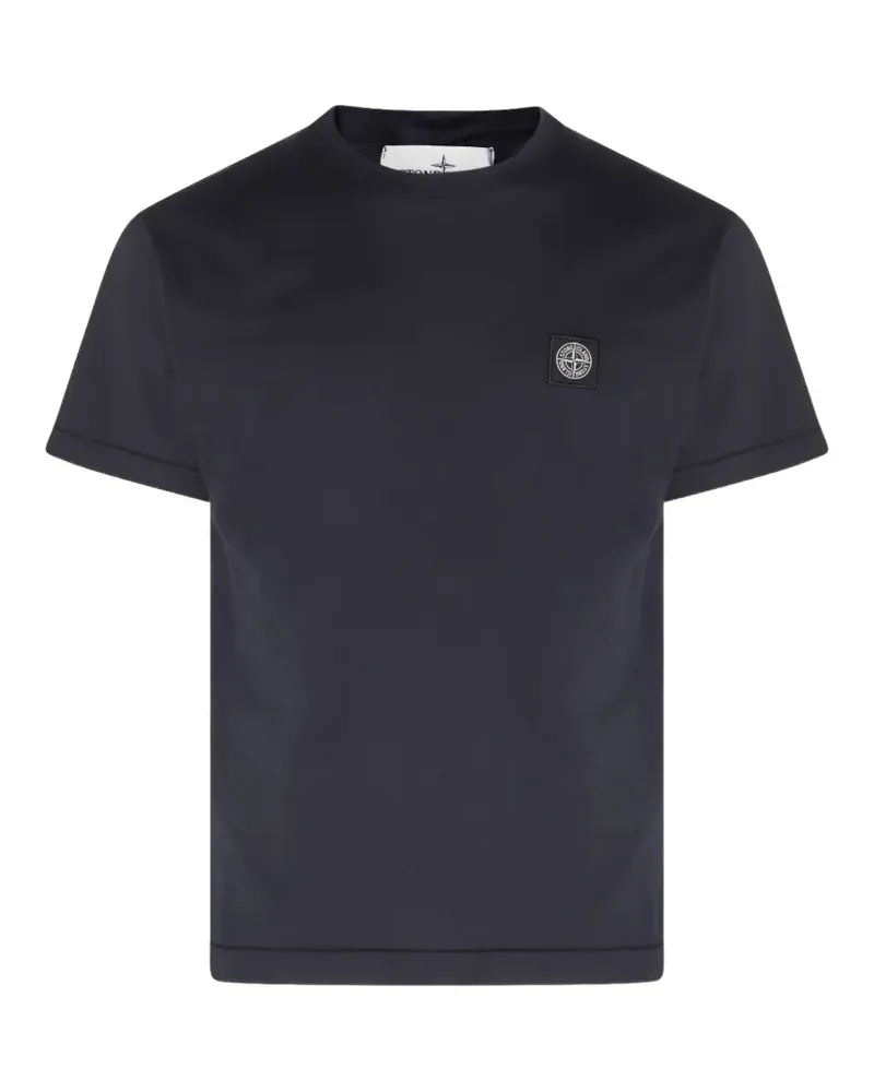 Stone Island 2100027 60/2 cotton-jersey slim-fit T-shirt with Compass patch - Blau Blau