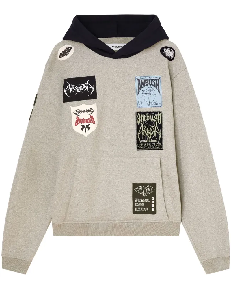 AMBUSH Hoodie mit Logo-Patchwork - Grau Grau