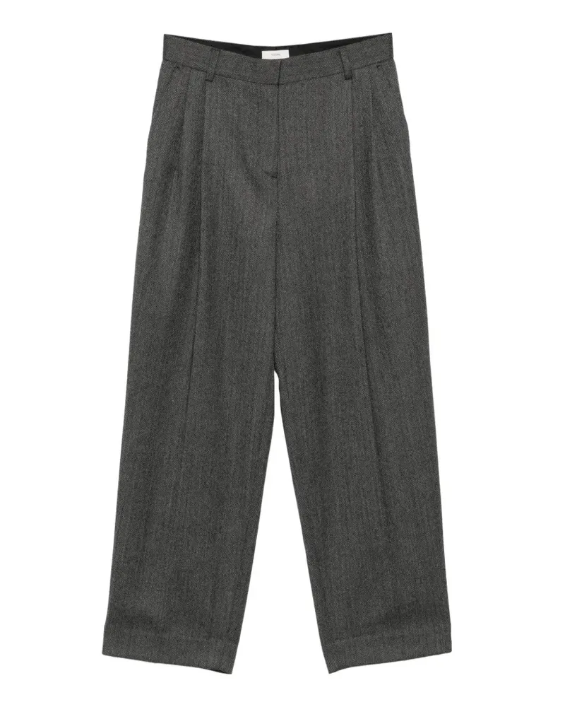 Totême Hose mit Fischgrätenmuster - Grau Grau