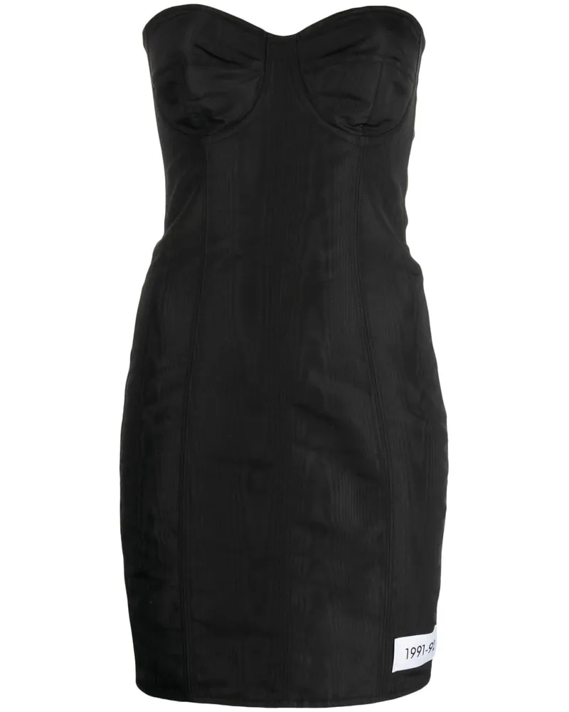 Dolce & Gabbana Schulterfreies Minikleid - Schwarz Schwarz