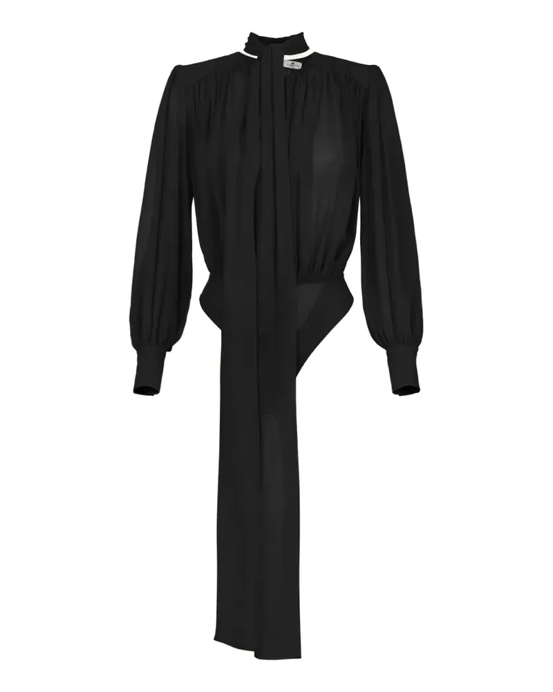 Elisabetta Franchi tie-neck bodysuit - Schwarz Schwarz