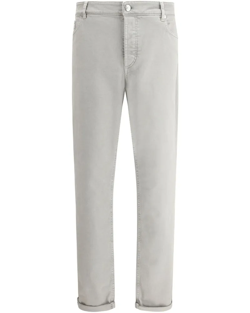 Brunello Cucinelli Straight-Leg-Hose mit Applikation - Grün Grün