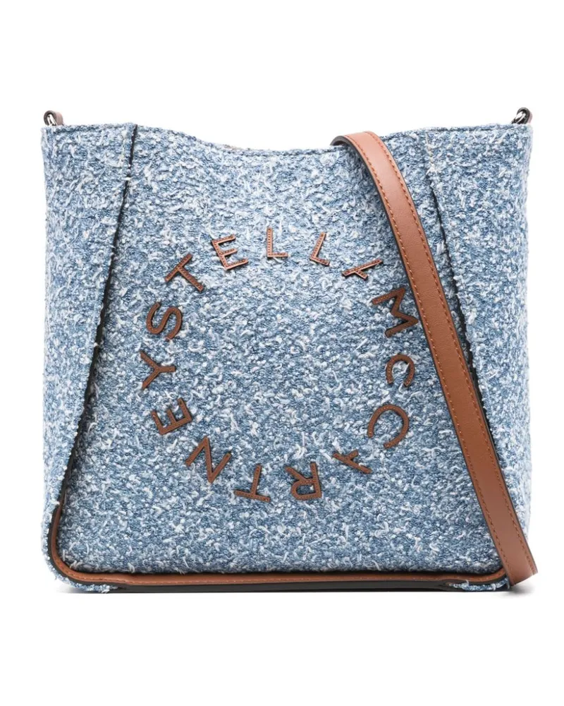 Stella McCartney Umhängetasche aus Tweed - Blau Blau