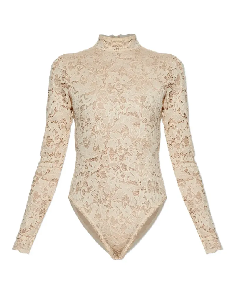 Zimmermann lace long-sleeve top - Nude Nude