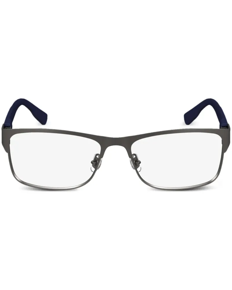 Lacoste Eckige Brille mit mattem Finish - Silber Silber