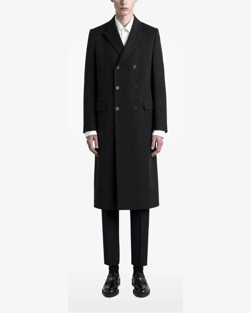 Prada double-breasted wool coat - Schwarz Schwarz