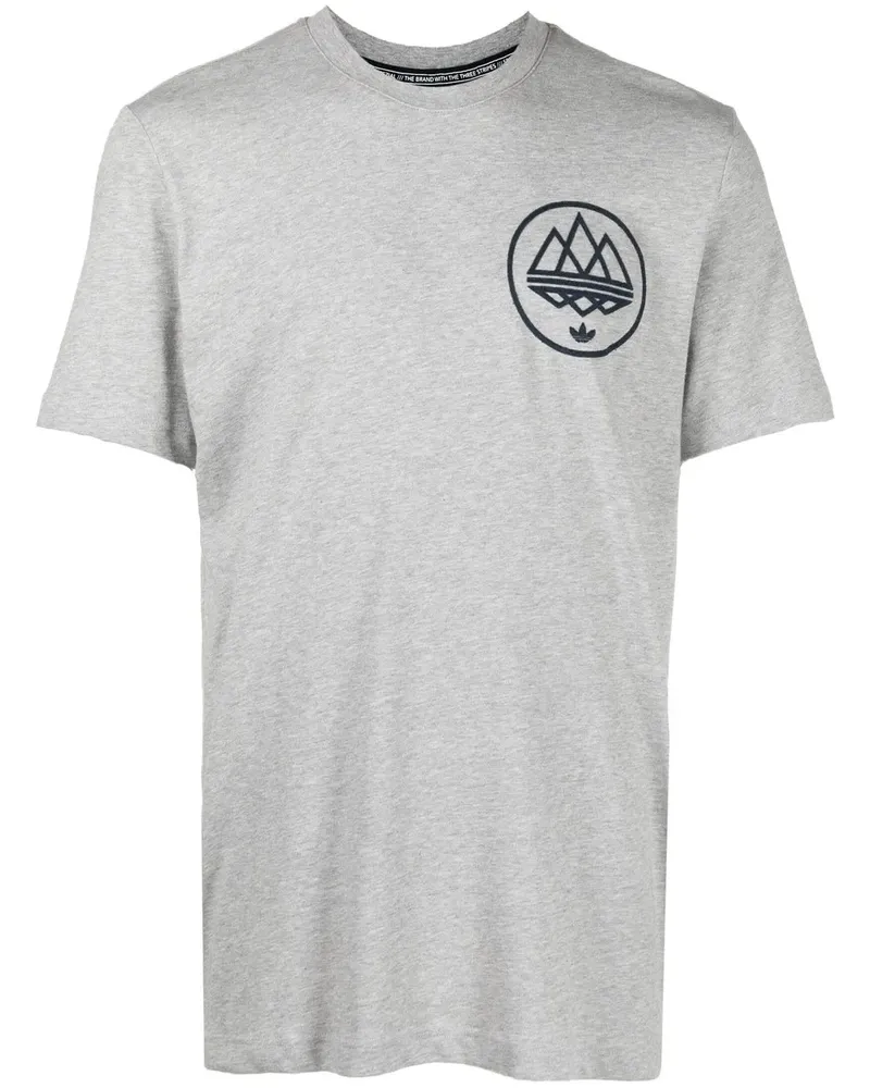 adidas T-Shirt aus recyceltem Material - Grau Grau