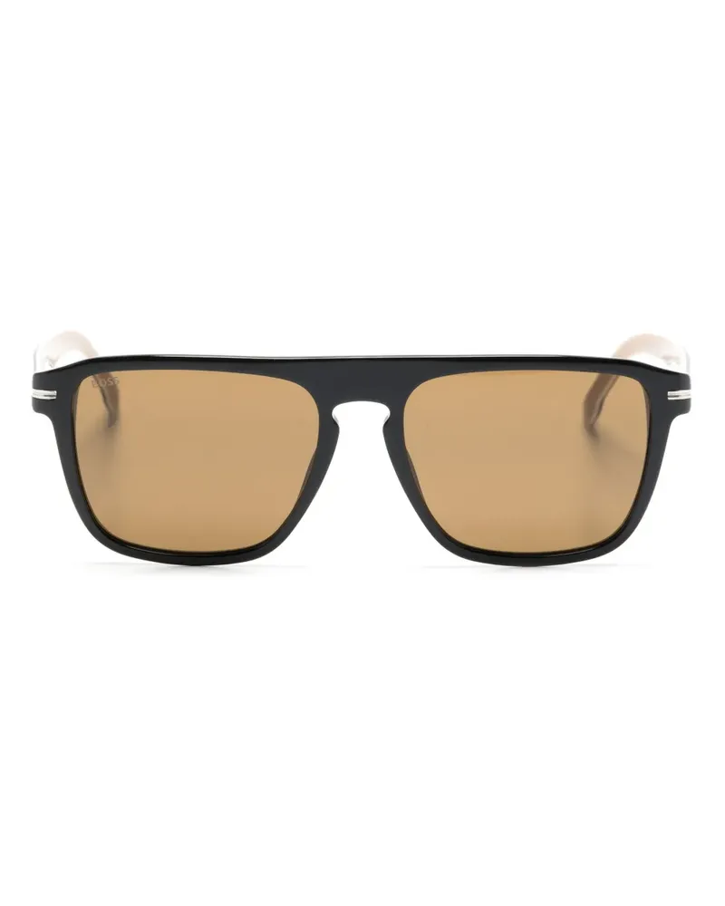 HUGO BOSS Eckige Sonnenbrille - Schwarz Schwarz