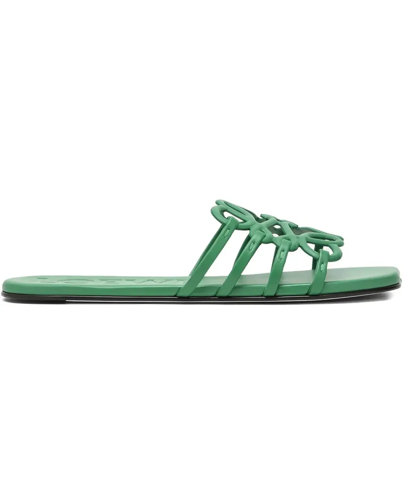 Loewe Flache Petal Anagram Sandalen - Grün Grün