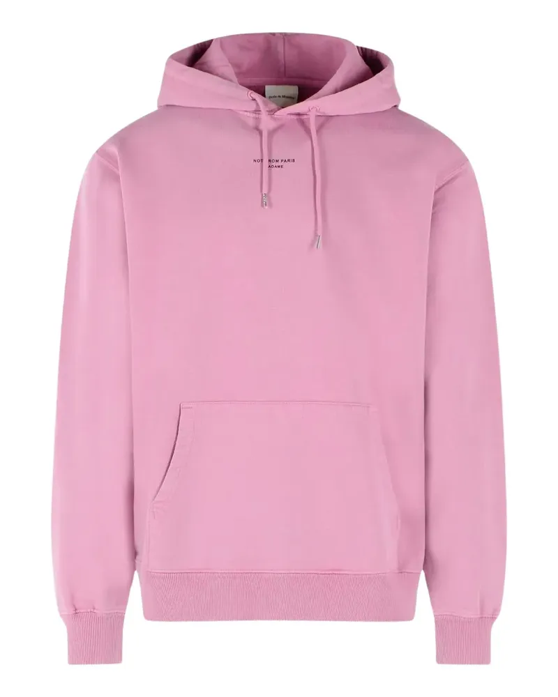 Drôle de Monsieur logo-print cotton hoodie - Rosa Rosa
