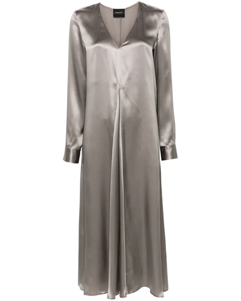 Simonetta Ravizza Maxikleid aus Seidensatin - Silber Silber