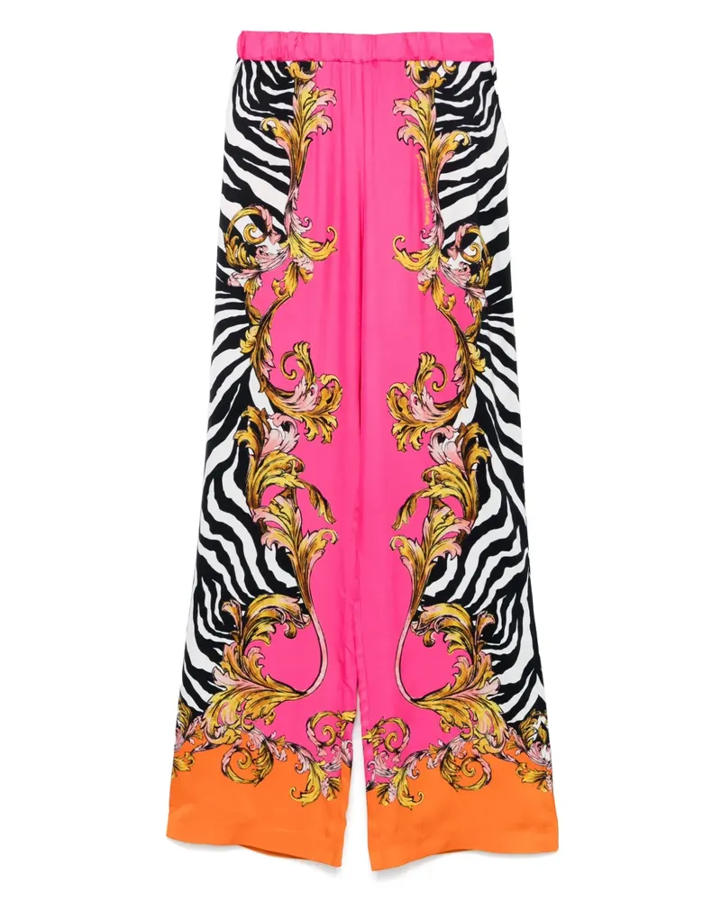Versace Jeans Hose mit Barocco-Umriss - Rosa Rosa
