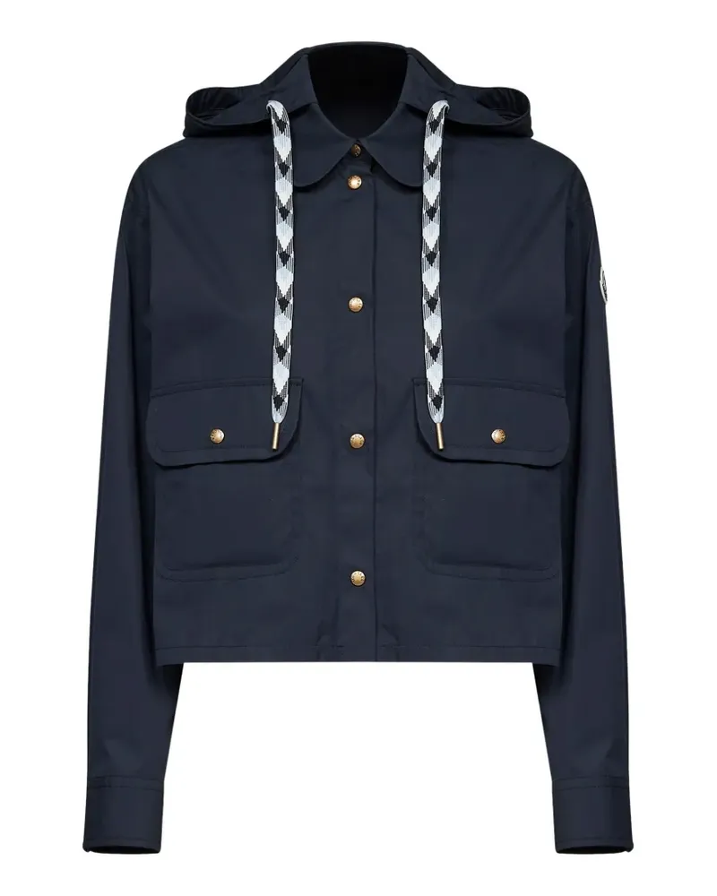 Moncler hooded boxy-cut shirt - Blau Blau