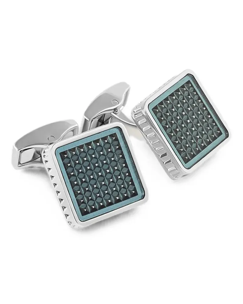 Tateossian Giza Ice square-shape cufflinks - Silber Silber