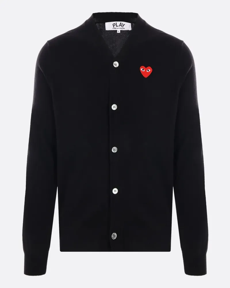 Comme des Garçons Cardigan mit V-Ausschnitt - Schwarz Schwarz