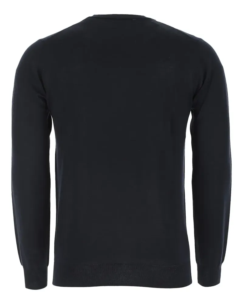 Paolo Pecora Milano Wollpullover mit Rundhalsausschnitt - Blau Blau