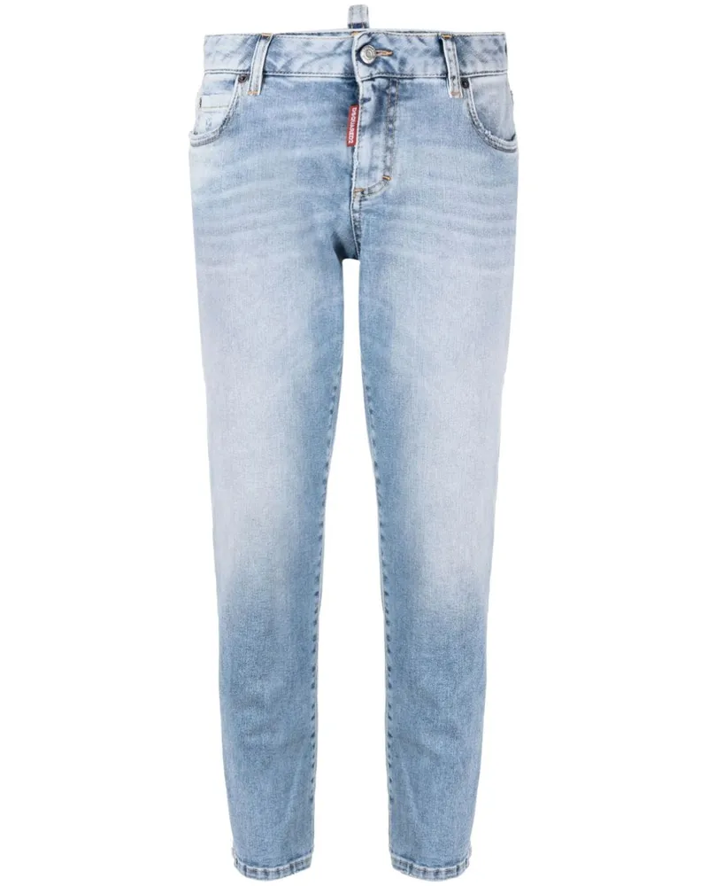 Dsquared2 Halbhohe Cropped-Jeans - Blau Blau