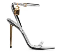 Sandalen mit Schloss - Grau