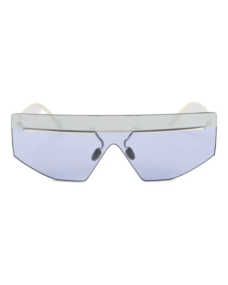 Prada Sonnenbrille mit Shield-Gestell - Grau Grau