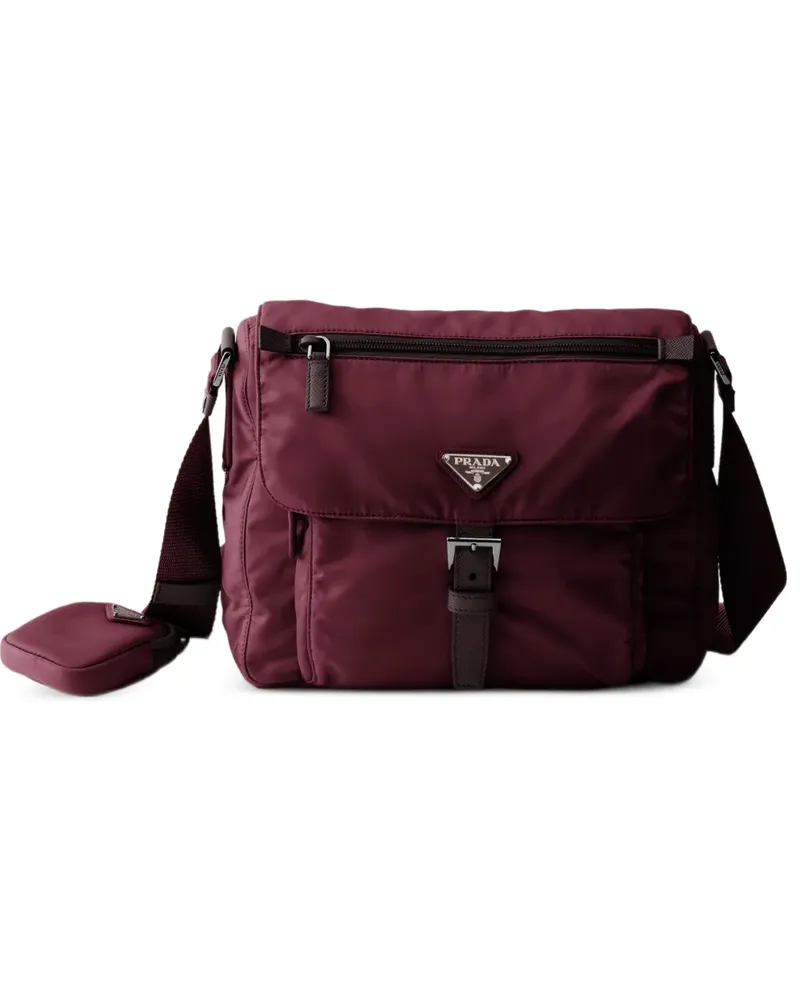 Prada Schultertasche aus Re-Nylon - Rot Rot