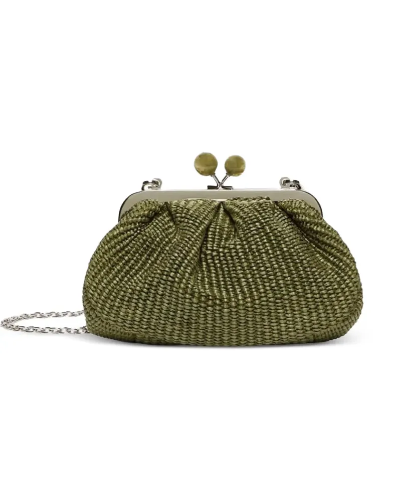 Max Mara small Pasticcino woven raffia-effect sphere tote bag - Grün Grün