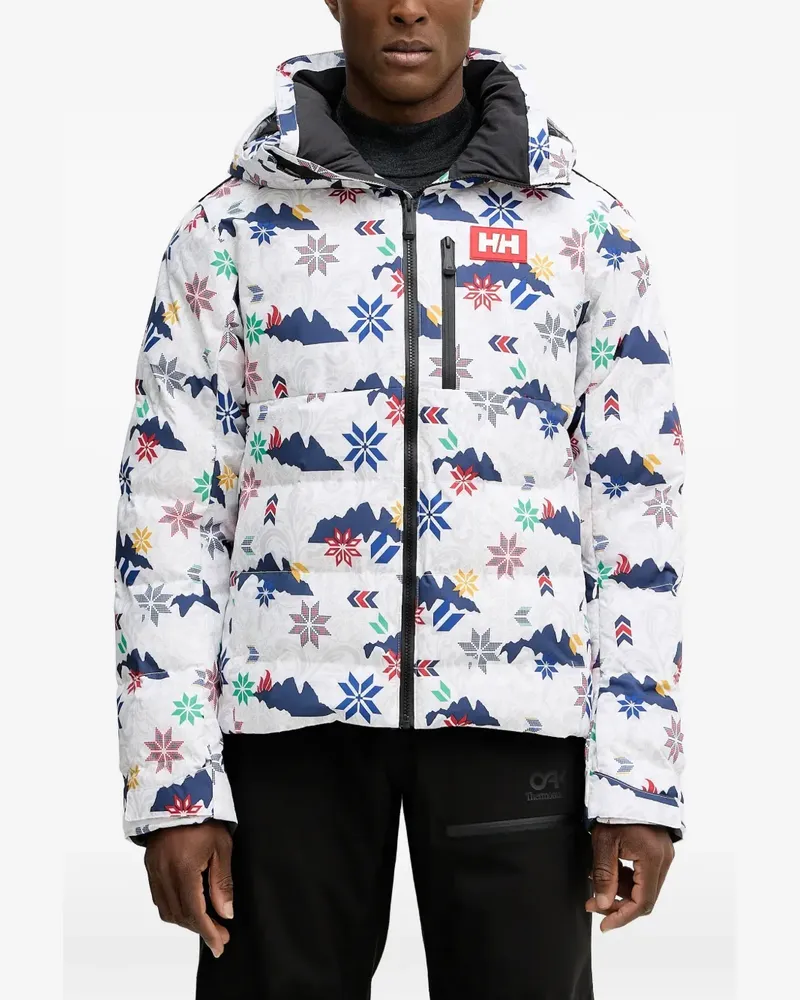 Helly Hansen Kvitfjell Jacke mit Blumen-Print - Weiß Weiß
