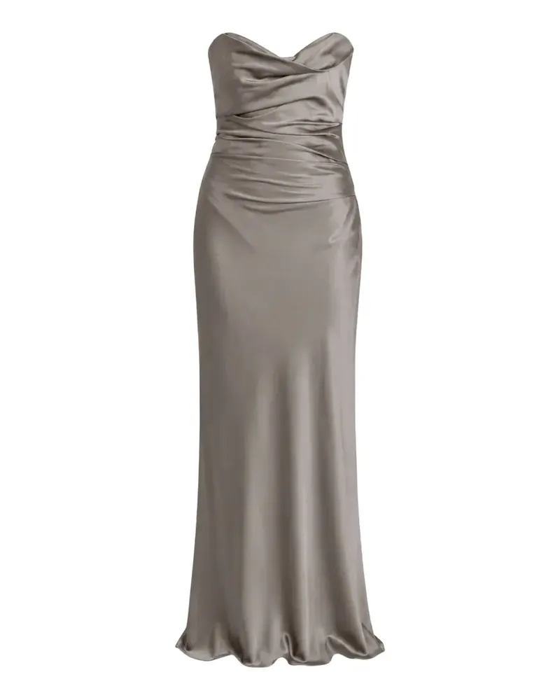 The Sei cowl-neck ruched maxi gown - Silber Silber