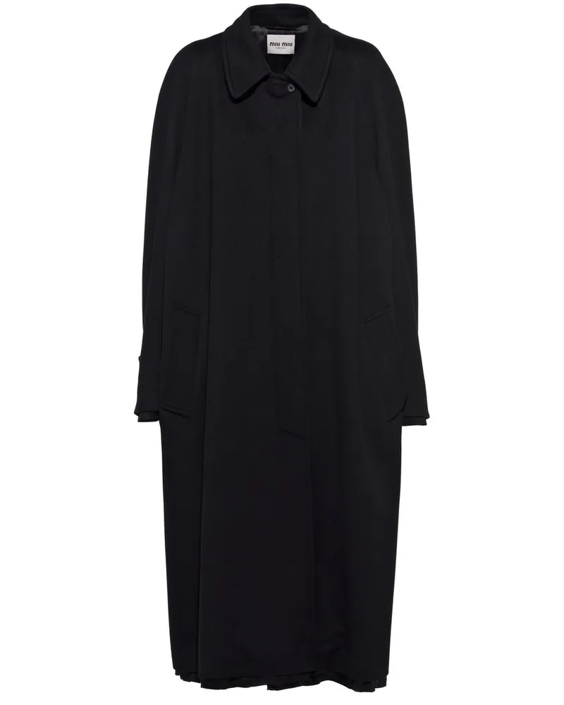 Miu Miu Einreihiger Midimantel - Schwarz Schwarz